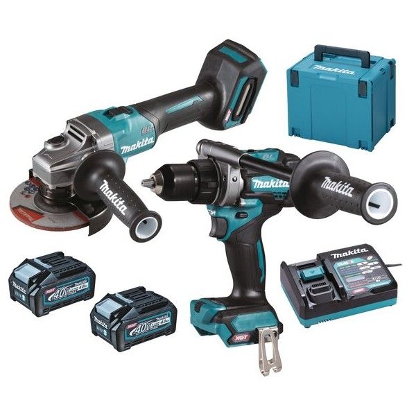Pack électroportatif 2 machines 40 V max Li Ion 4 Ah XGT en coffret MAKPAC MAKITA DK0124G201