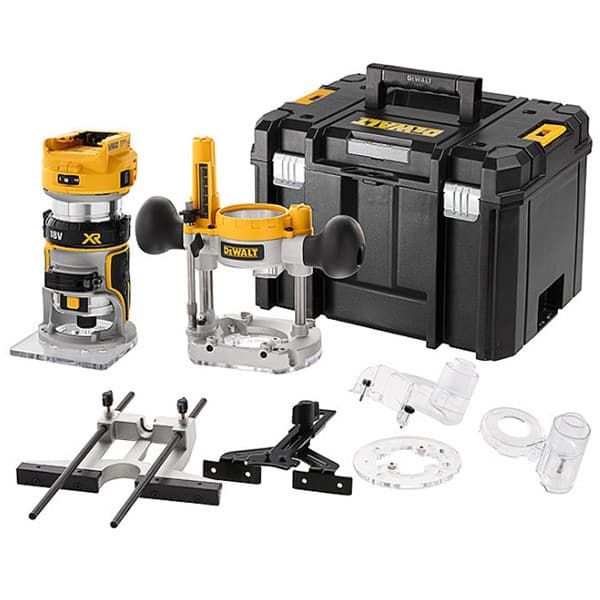 Affleureuse et défonceuse DEWALT DCW604NT XR 18V 8mm 14 Brushless en coffret T Stak