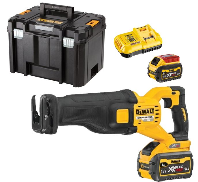 Scie sabre 2.0 XR FLEXVOLT 54V 2Ah Li Ion Brushless DEWALT 2 batteries coffret TSTAK DCS389T2 QW - vue 2