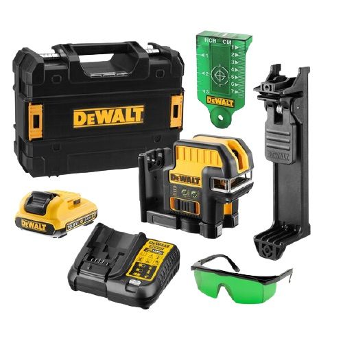 DeWalt Niveau laser croix + 5 points XR 10.8V 2Ah Li Ion faisceau DCE0825D1G