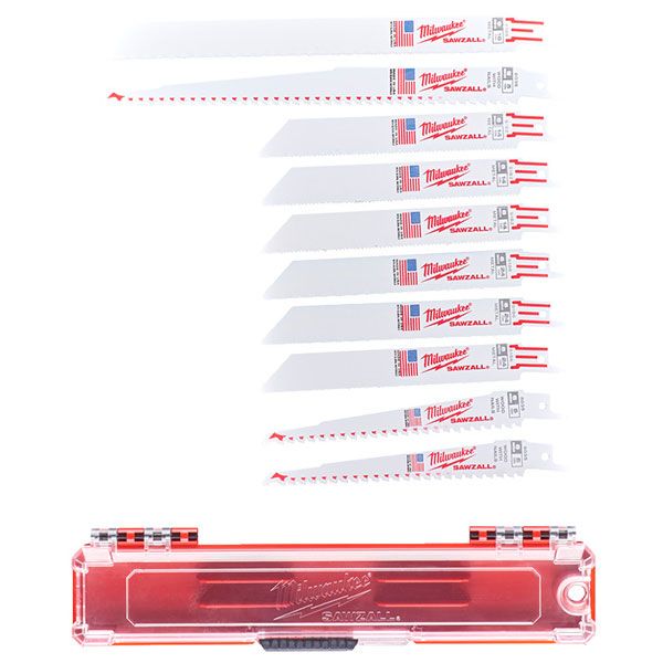 Set de 10 lames pour scie sabre Sawzall MILWAUKEE 49222229