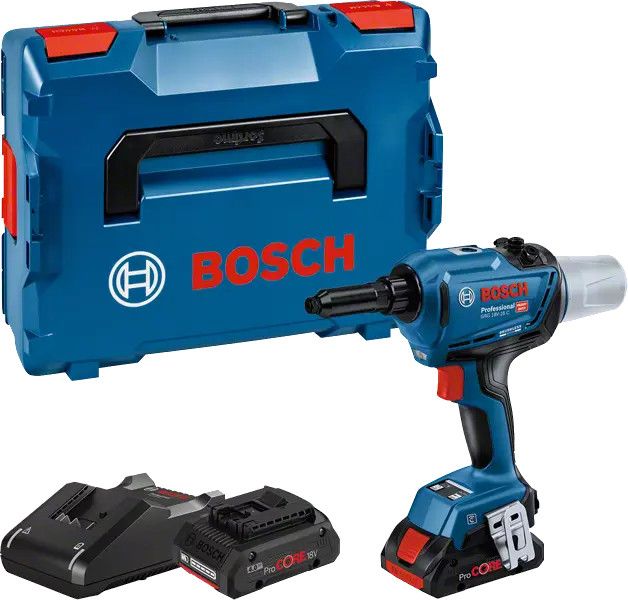 Bosch Riveteuse sans fil GRG 18V 16 C : 2 batteries ProCORE18V 4Ah BOXX 06019K5001