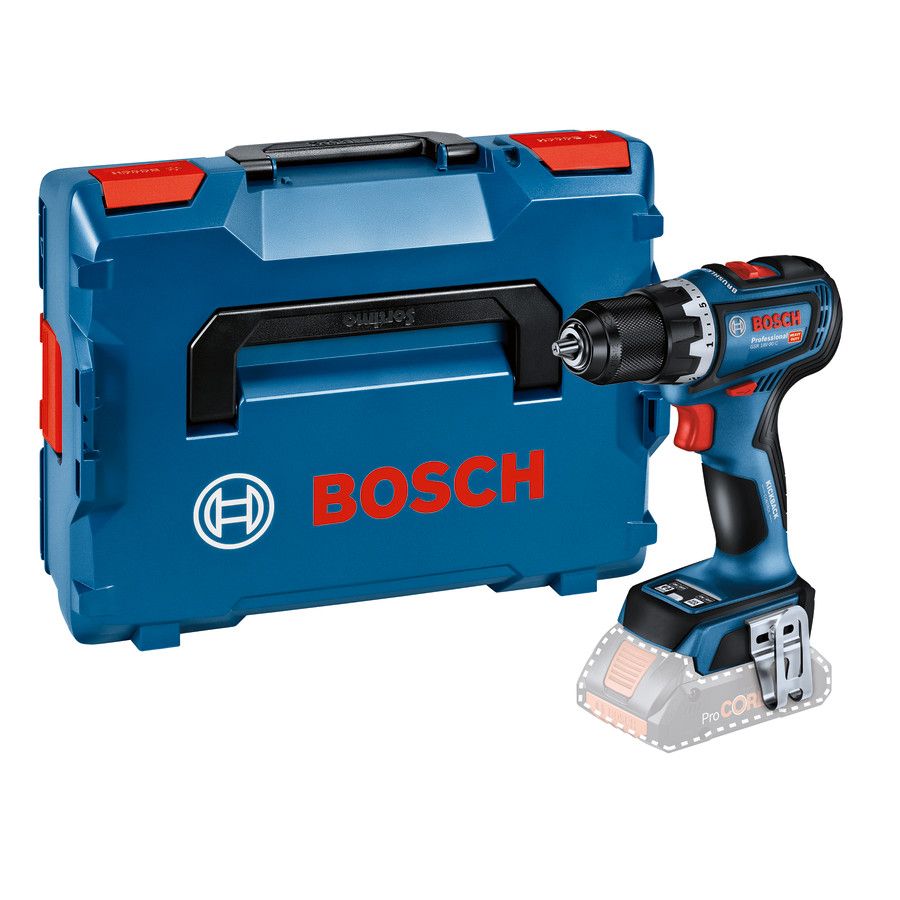 Bosch Perceuse-visseuse sans-fil puissante GSR 18V-90 C, avec L-BOXX, sans batterie ni chargeur - 06019K6002