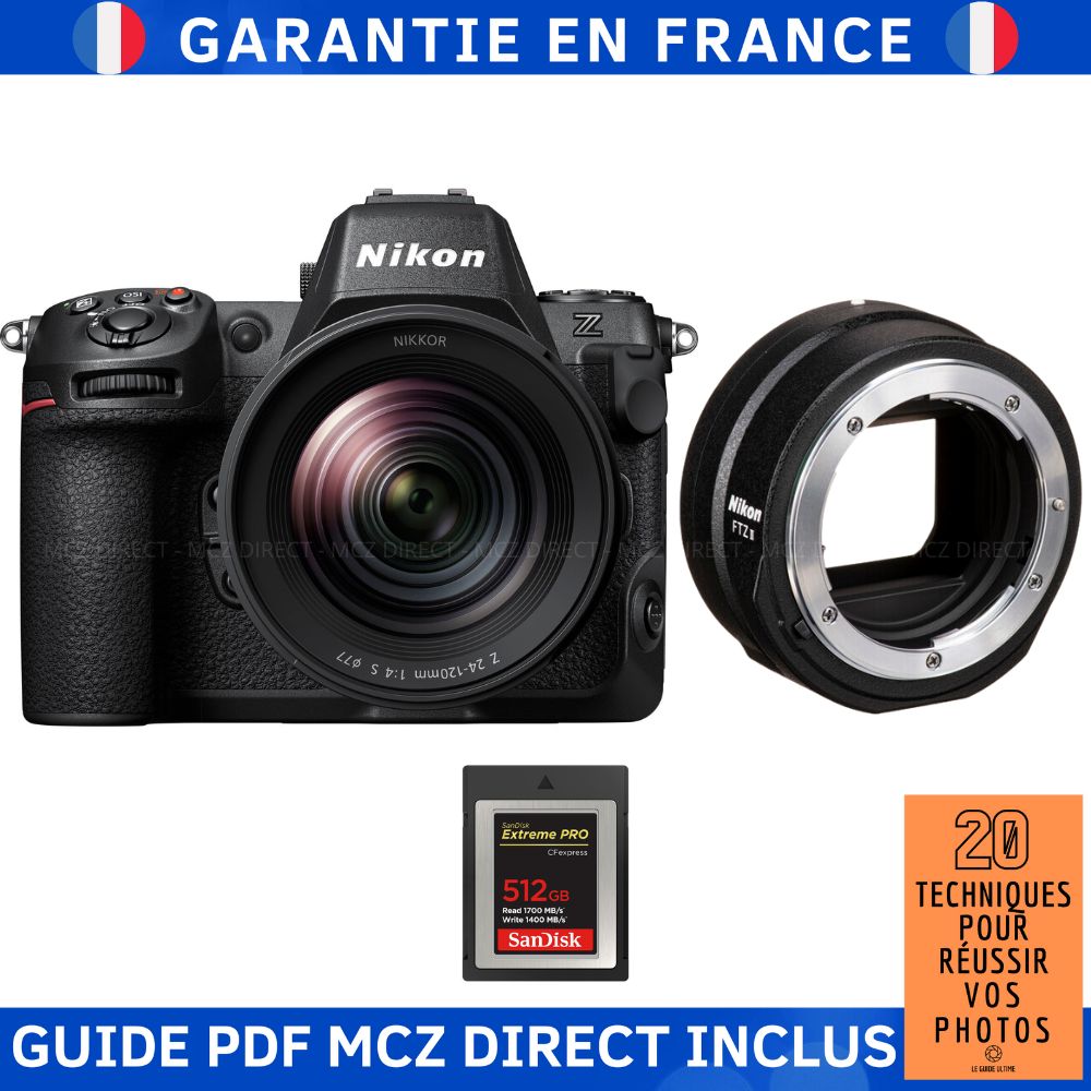 Nikon Z8 + Z 24 120mm F4 + 1 SanDisk Extreme PRO CFexpress Type B + Guide PDF MCZ DIRECT '20 TECHNIQUES POUR RÉUSSIR VOS PHOTOS - vue 4