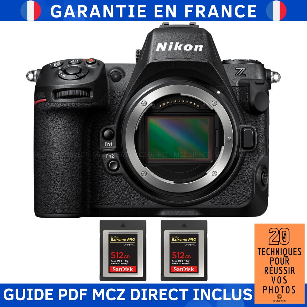 Nikon Z8 + 2 SanDisk Extreme PRO CFexpress Type B + Guide PDF MCZ DIRECT '20 TECHNIQUES POUR RÉUSSIR VOS PHOTOS - vue 3