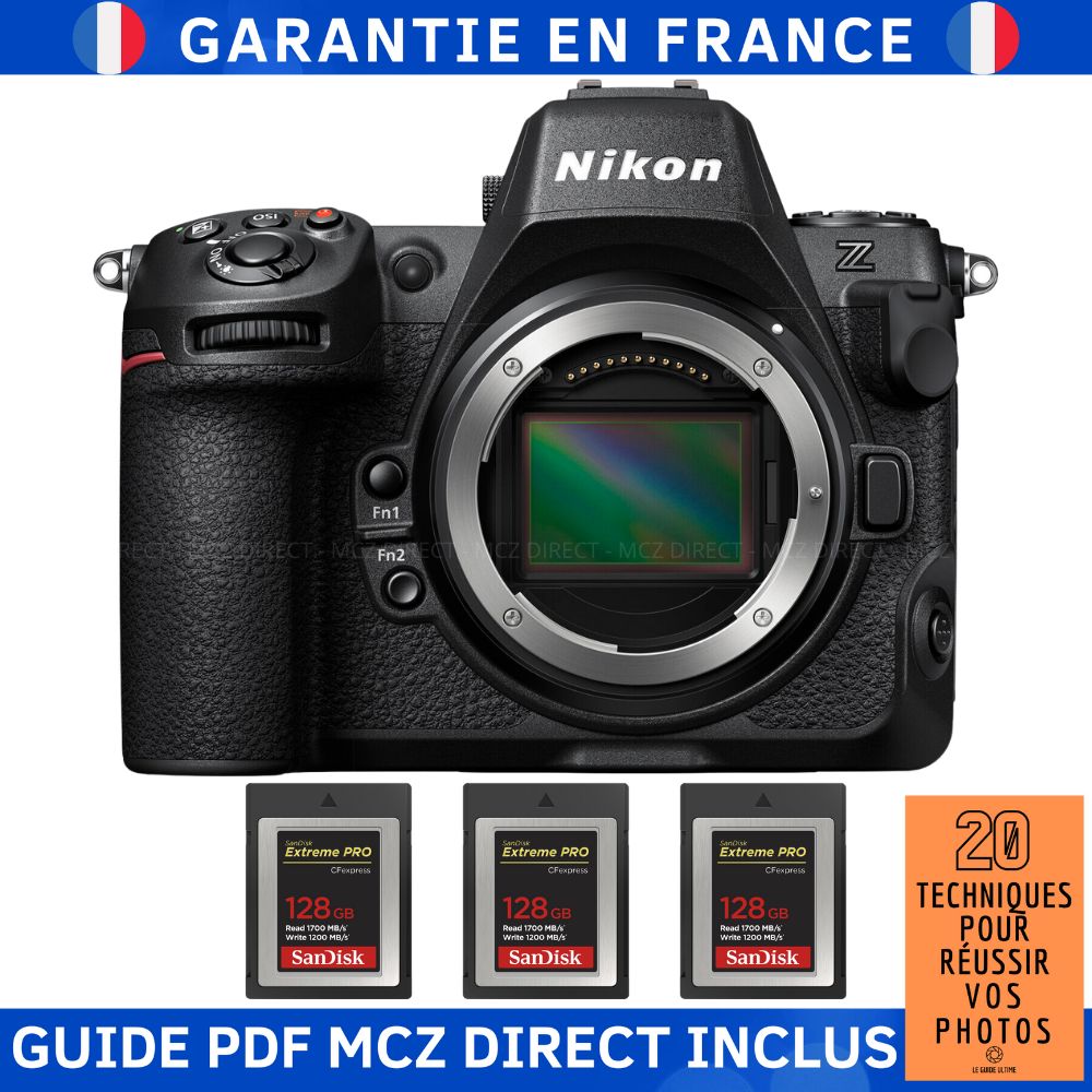 Nikon Z8 + 3 SanDisk Extreme PRO CFexpress Type B + Guide PDF MCZ DIRECT '20 TECHNIQUES POUR RÉUSSIR VOS PHOTOS - vue 4