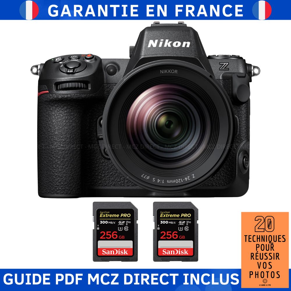 Nikon Z8 + Z 24 120mm F4 + 2 SanDisk Extreme PRO UHS II SDXC 300 MB/ + Guide PDF MCZ DIRECT '20 TECHNIQUES POUR RÉUSSIR VOS PHOTOS - vue 3