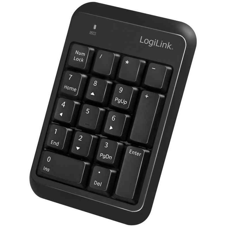 LogiLink Pavé numérique Bluetooth V5.1, plastique, noir