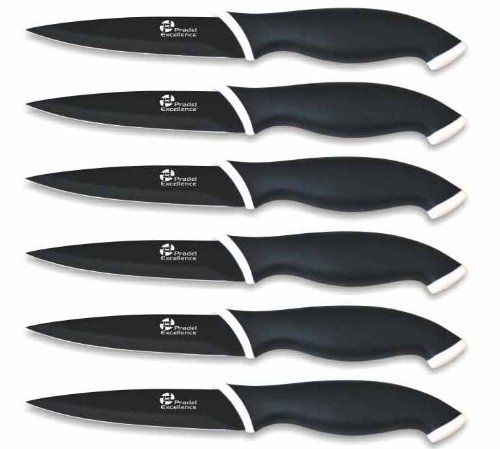 Pradel Excellence Cc006n Coffret De 6 Couteaux Steak Lames Anti Adhérentes Acier Inoxydable