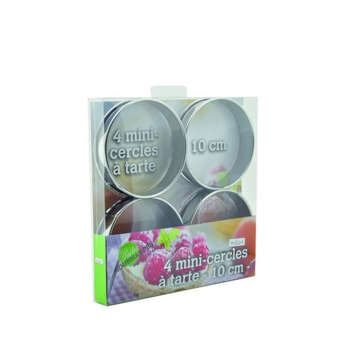 Ard'time Tg-4cerc Lot De 4 Mini-Cercles À Tarte Inox