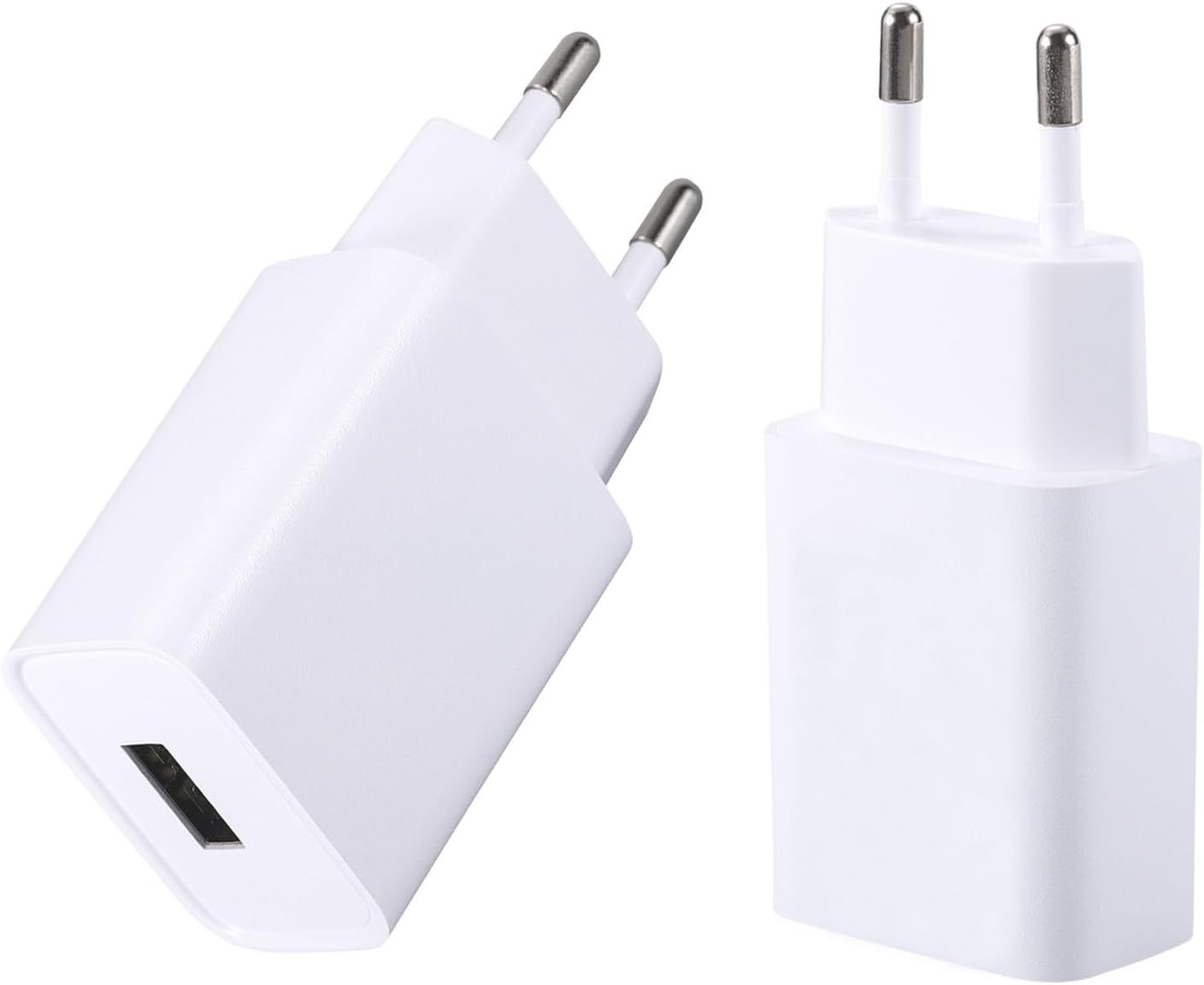 2 Pack USB Chargeur 5V/1A Adaptateur Prise USB pour t?l?phone Portable, Lecteur ebook,?couteurs,t?l?phone Portable, smartwatch