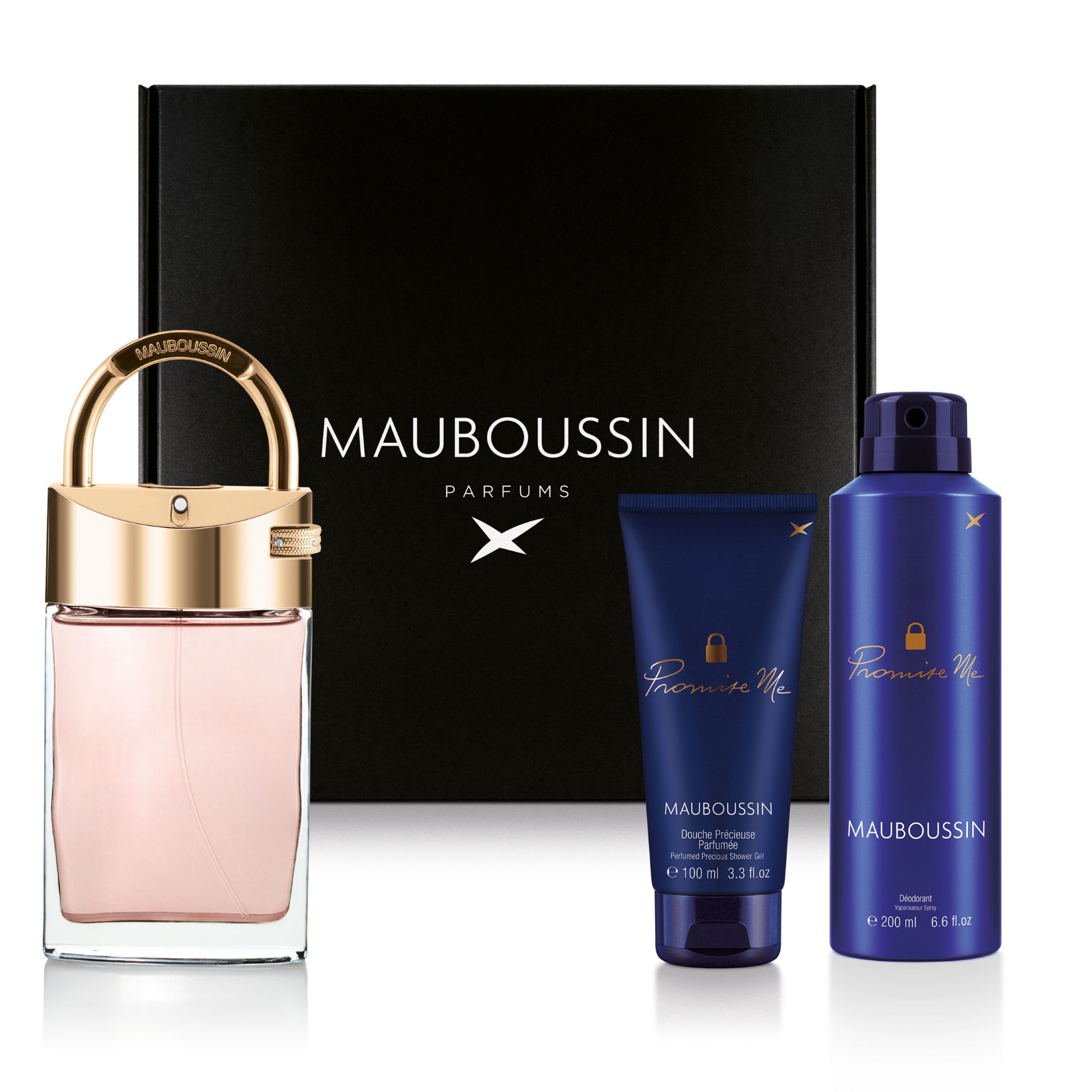 Mauboussin - Coffret Découverte 2023 Promise Me : Eau De Parfum 90ml, Gel Douche 100ml & Déodorant 200ml