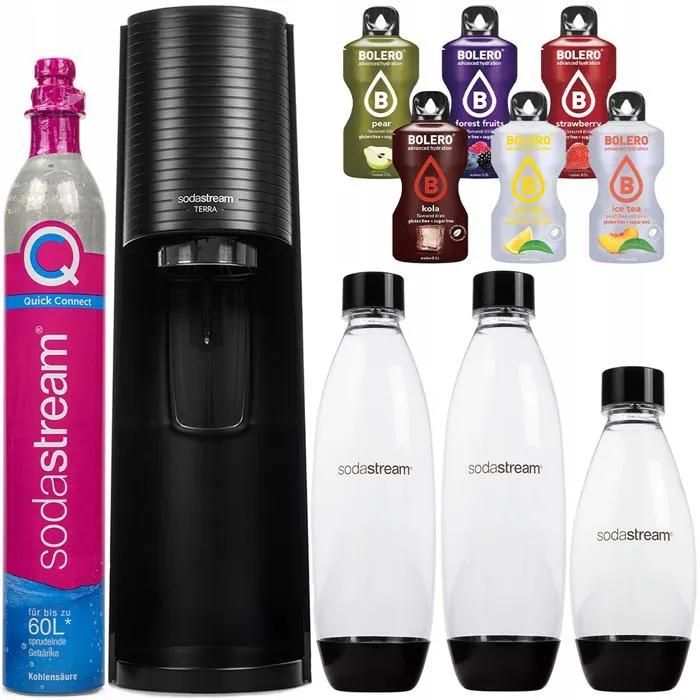 SodaStream Machine à Eau Pétillante Terra Pack 3 Bouteilles Classiques + Boissons en Bolero - vue 2