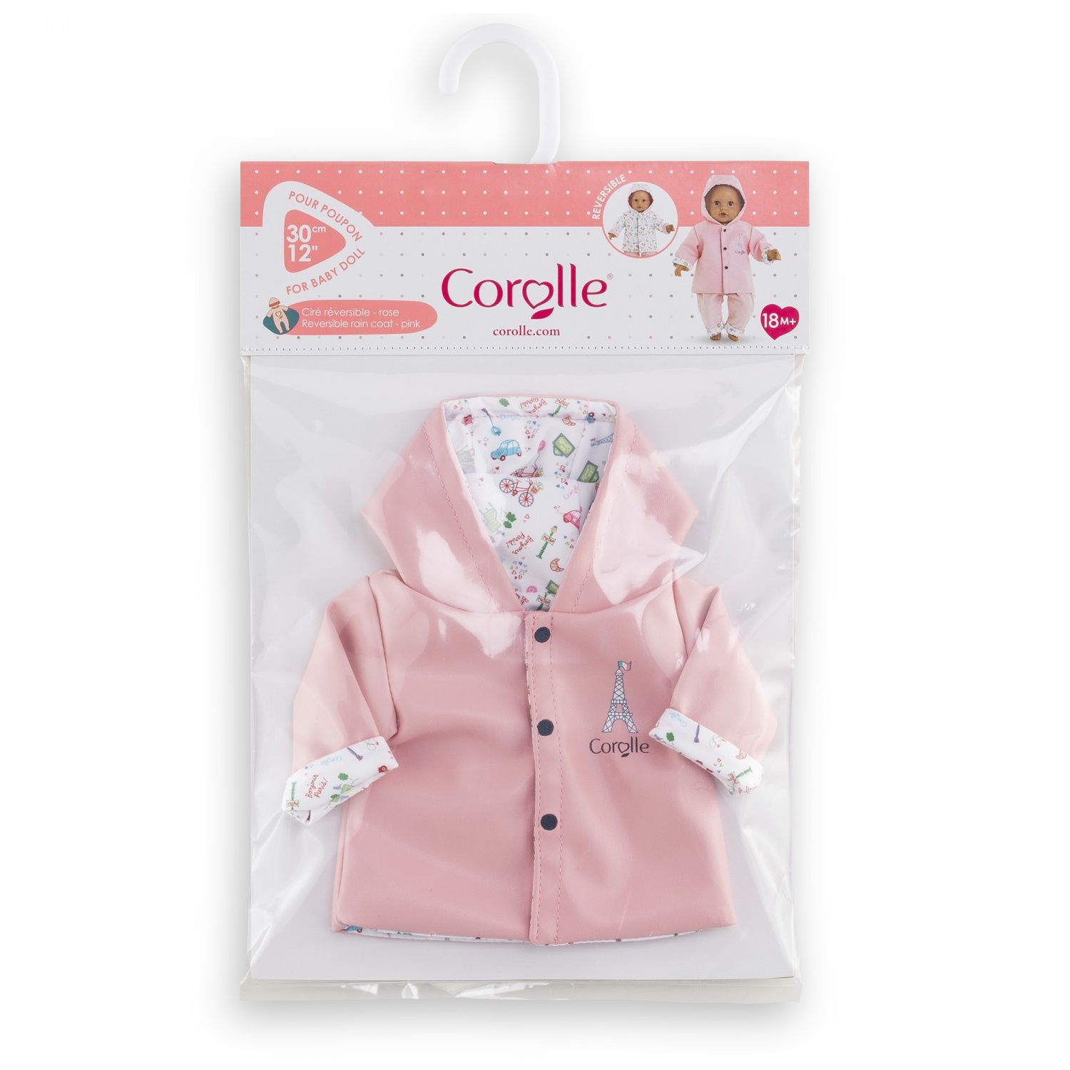 Vêtement pour poupon 30 cm : Ciré réversible Week end à paris Corolle - vue 2