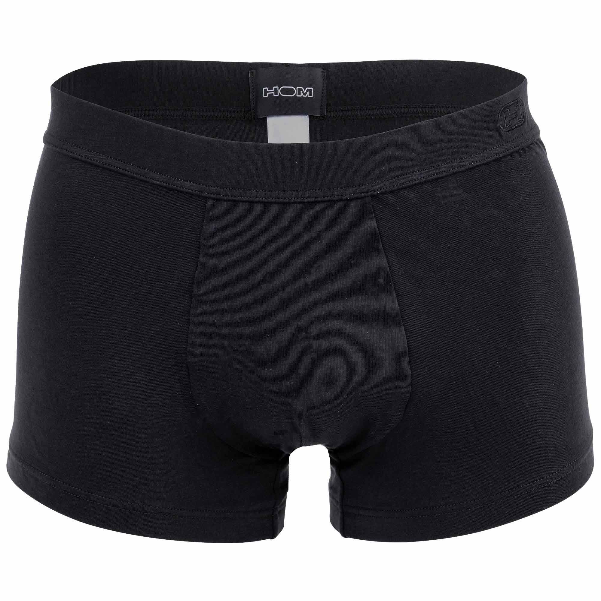 Hom Comfort Boxer Briefs Hommes - Supreme Cotton, Culotte, Sous-Vêtements, Uni Noir S (Small)