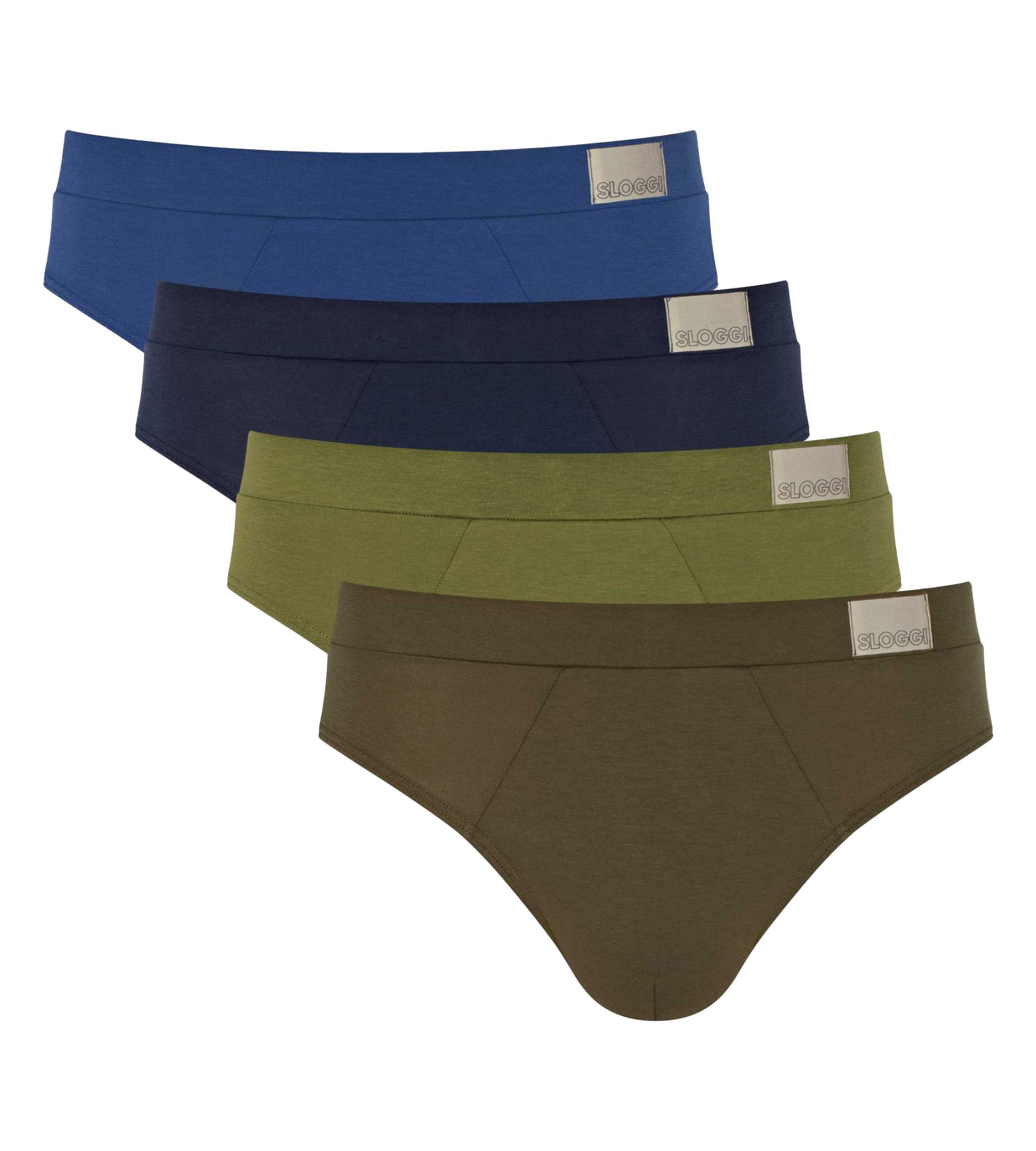 Sloggi Slip Pour Homme, Lot De 4 - Go Natural Brief C4p, Coton Bio Noir M (Medium)