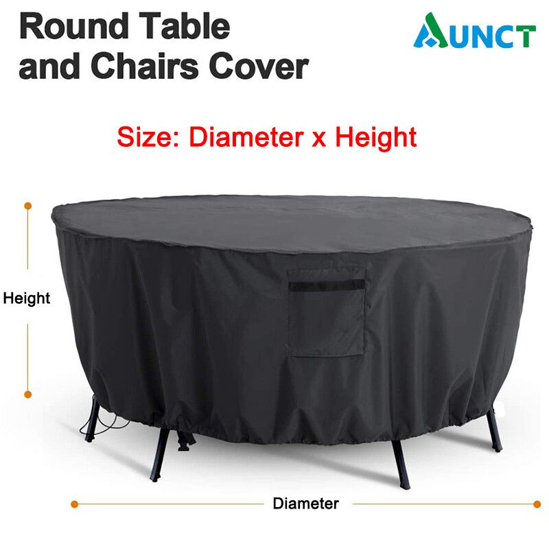 Housse De Protection Imperméable Pour Meubles D'extérieur,Pour Table Ronde,Canapé,Patio,En Osier,Oxford,Contre La Poussière Et La Neige,420d - Type Black-230x110cm