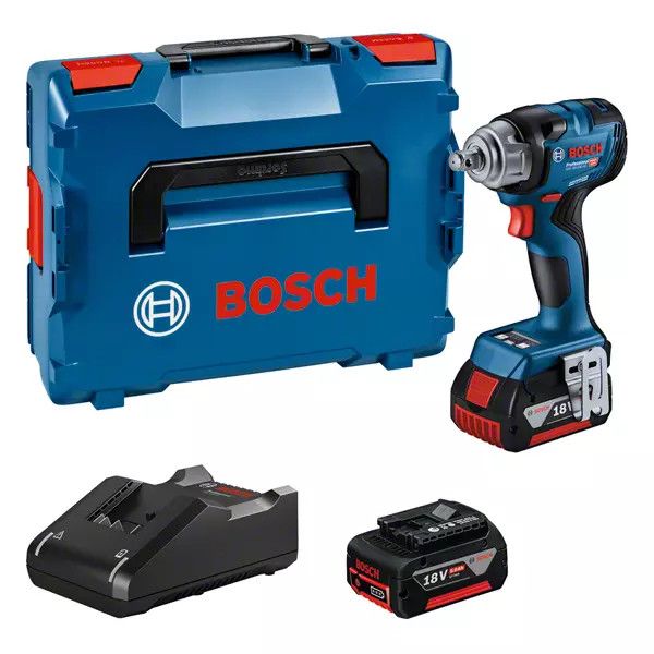 Boulonneuse à choc 18V GDS 18V 330 HC + 2 batteries GBA 5Ah + chargeur en coffret BOXX BOSCH 06019L5003