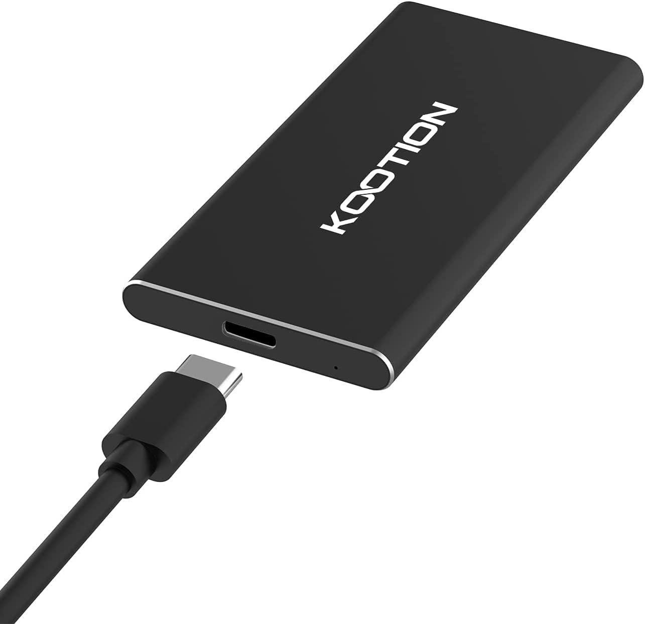 Disque Dur Externe Portable De 1 To, Disque Dur Ssd À Vitesse Rapide Jusqu'à 500 Mo/S Lecture Type C Usb 3.1 Pour Jeux Windows Mac Os Pc Mackbook Ps4 Xbox One (Noir)