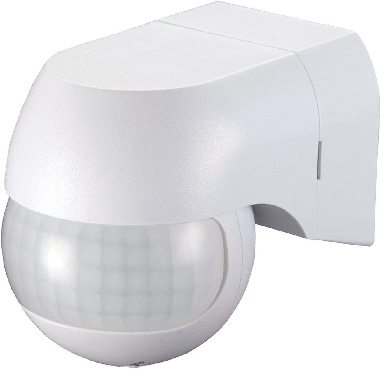 Détecteur de Mouvement Extérieur IP44, Interrupteur adapté pour LED, Capteur Infrarouge avec Couverture de présence 180º ou jusqu'à 12 m. à 2,5 m de Hauteur, Minuteria 10 sec-15 Min