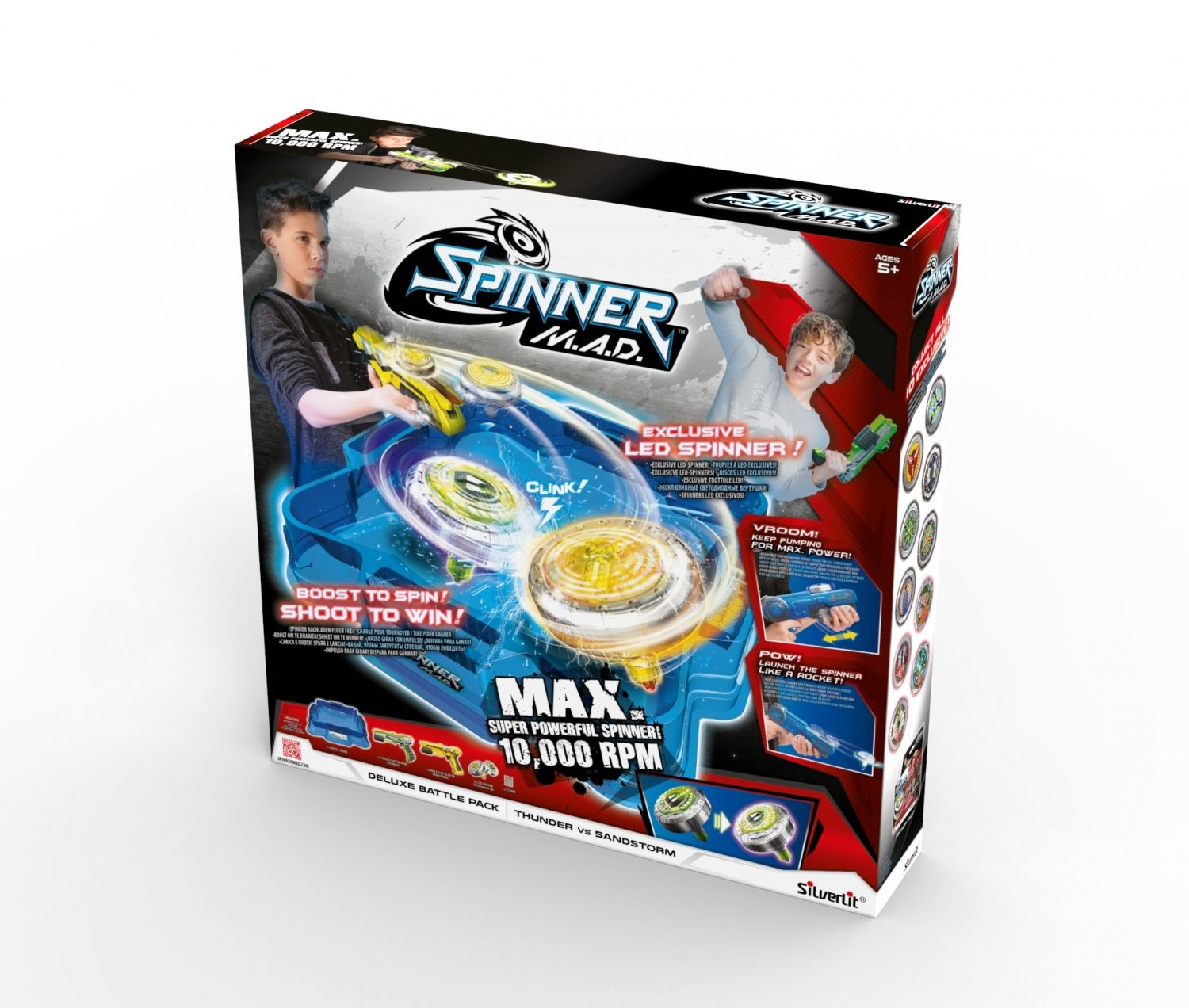 Spinner Mad Deluxe Pack 2 Guns 1 Arena