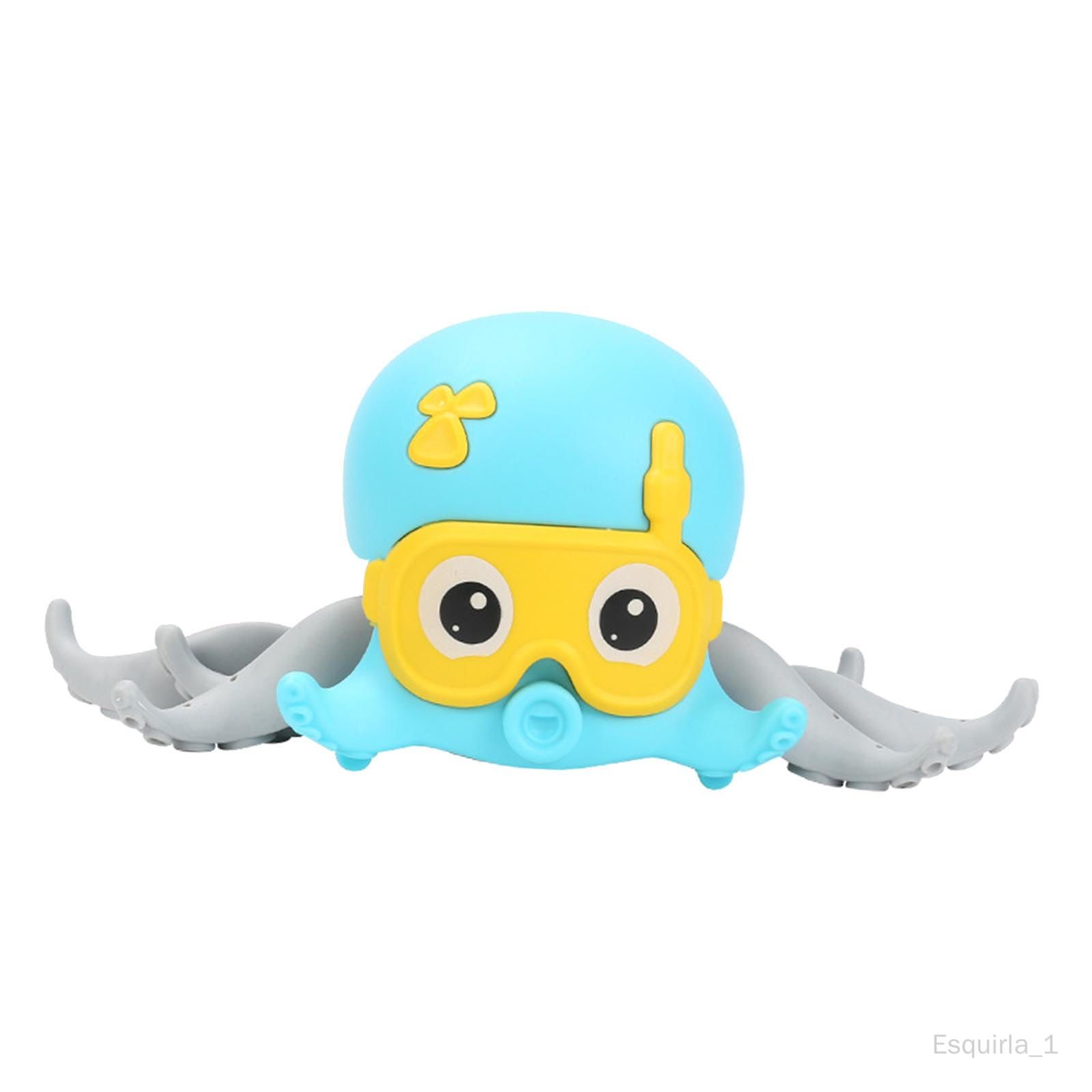  - Flottant Poulpe Jouet De Bain Jouet Interactif Enfants Animal Natation Liquider Jouets Bébé Douche Bleu