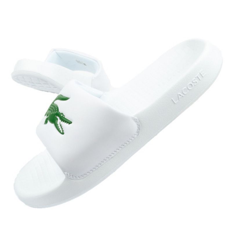 Baskets Lacoste CLAQUETTES CROCO 1.0 FEMME EN SYNTHÉTIQUE BLANCHES - vue 4