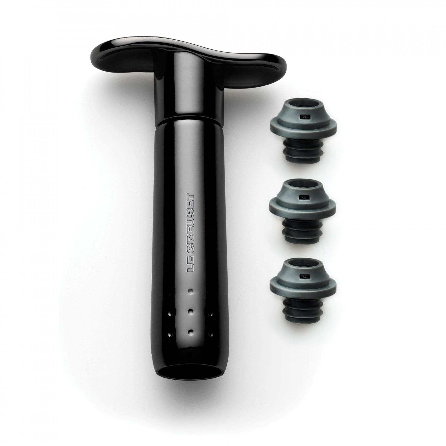 Pompe à vin + 3 bouchons - vue 2