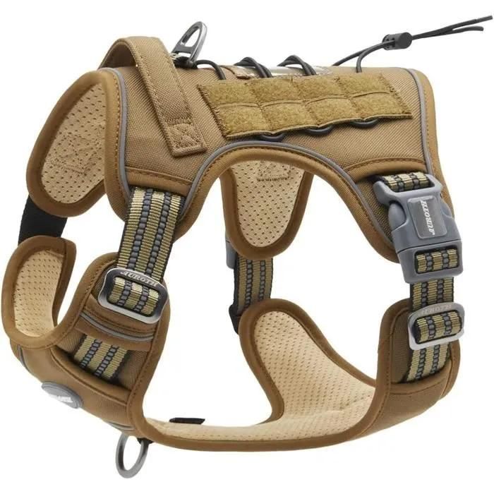 Meilleurs prix pour Harnais De Chien Anti Traction, Harnais Tactique Chien Respirant Réglable Facile À Mettre Pour Moyen Grand Chien - Xl