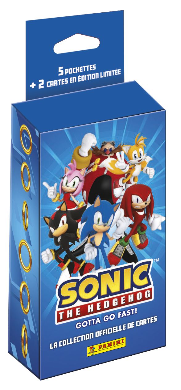 Blister PANINI Sonic le hérisson Classic 5 pochettes 2 cartes Édition Limitée