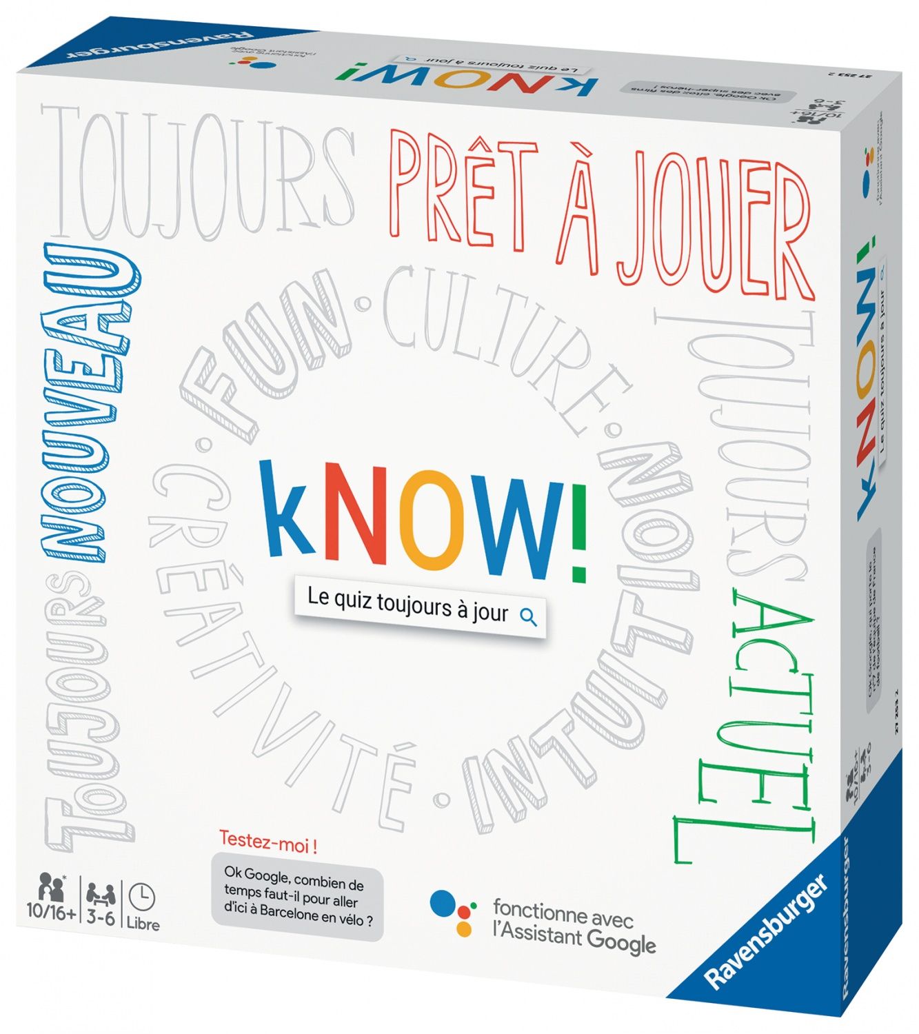 Ravensburger kNOW ! Jeu de société Jeu de quiz à jouer entre amis ou en famille jouable avec 'Assistant Google Mixte 27253 Version française