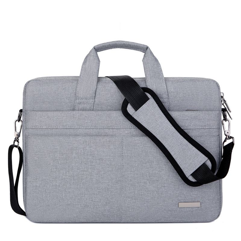 Gris Sacoche Ordinateur Portable 15.6 Pouces Imperméable Mallette Sac pc Tablette Ordinateur Cartable Sac à Bandoulière Cadeau pour Hommes Femmes Collège Cours Travail Affaires Voyage,41cm * 30cm