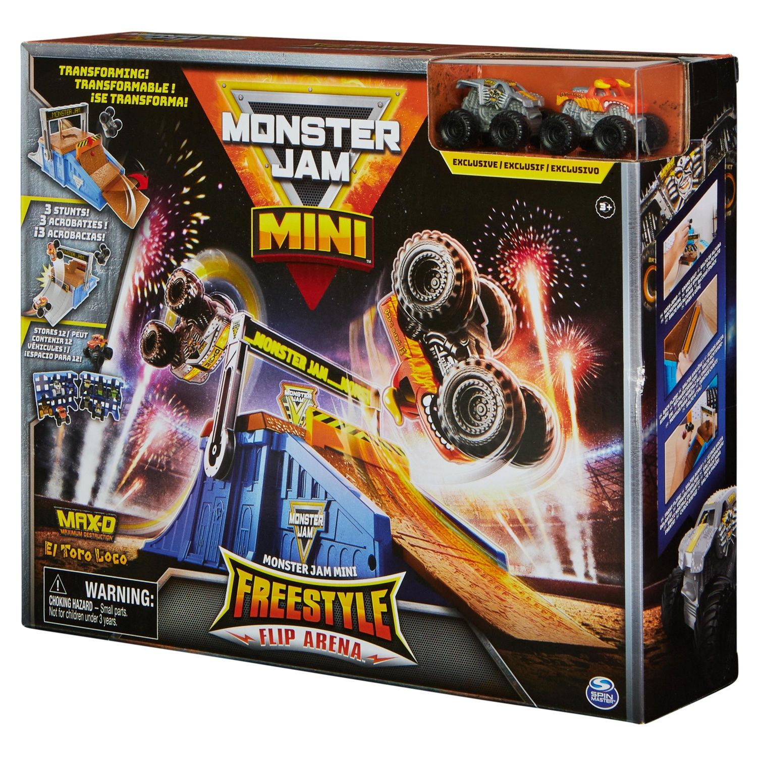 Monster Jam Playset Mini Freestyle Flip Arena Monster Jam