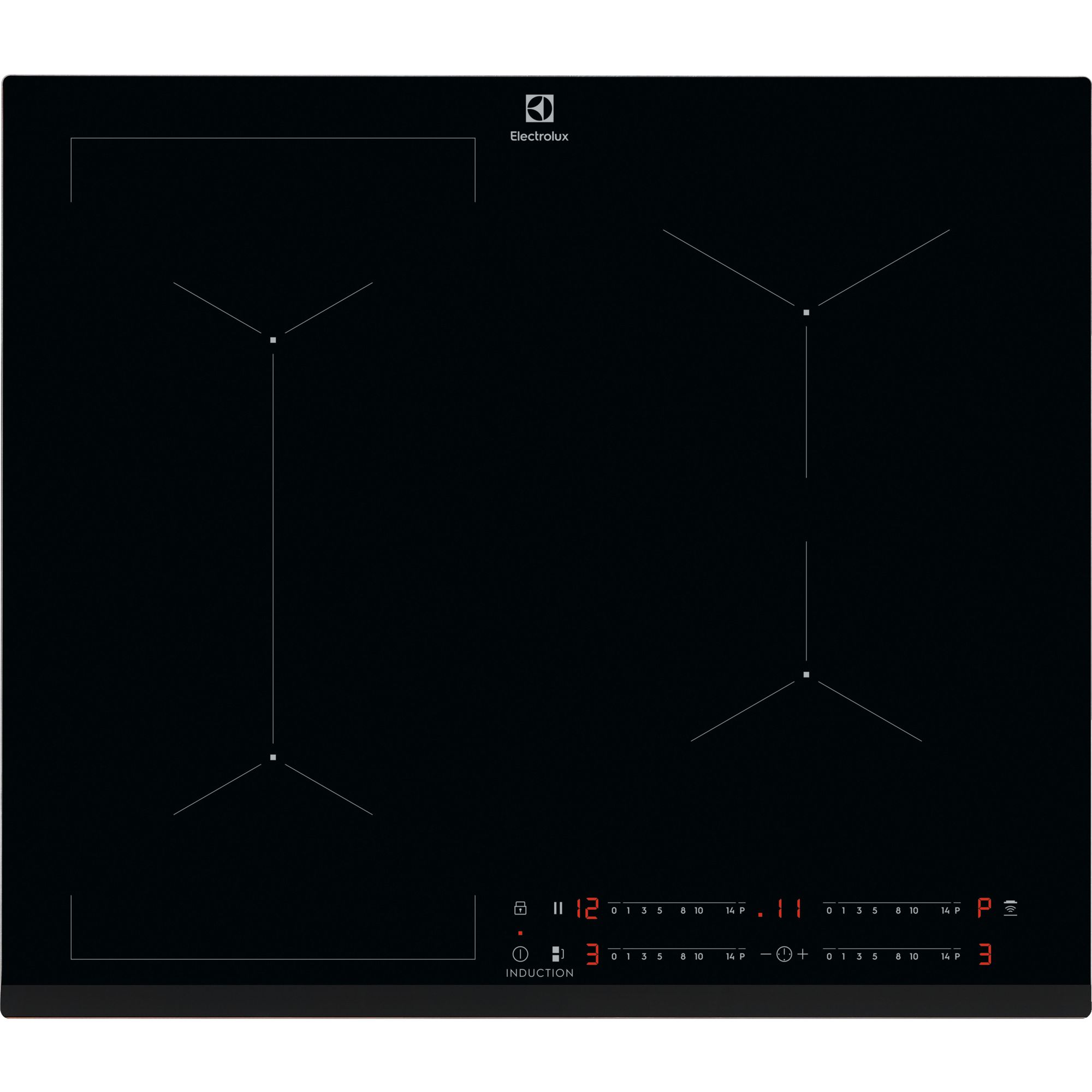 Electrolux Plaque de cuisson Induction Série 600 Bridge 60 cm Zone Flexible Y63IV443 Noir