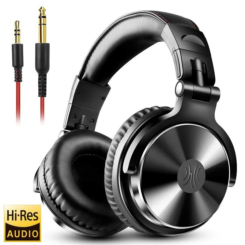 Oneodio ecouteurs avec fil Casque de studio hi-fi professionnel pour DJ avec micro, pour téléphone et PC-Pro-10-Black