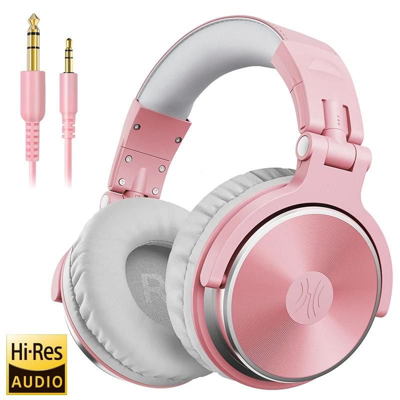 Oneodio ecouteurs avec fil Casque de studio hi-fi professionnel pour DJ avec micro, pour téléphone et PC-Pro-10-Pink