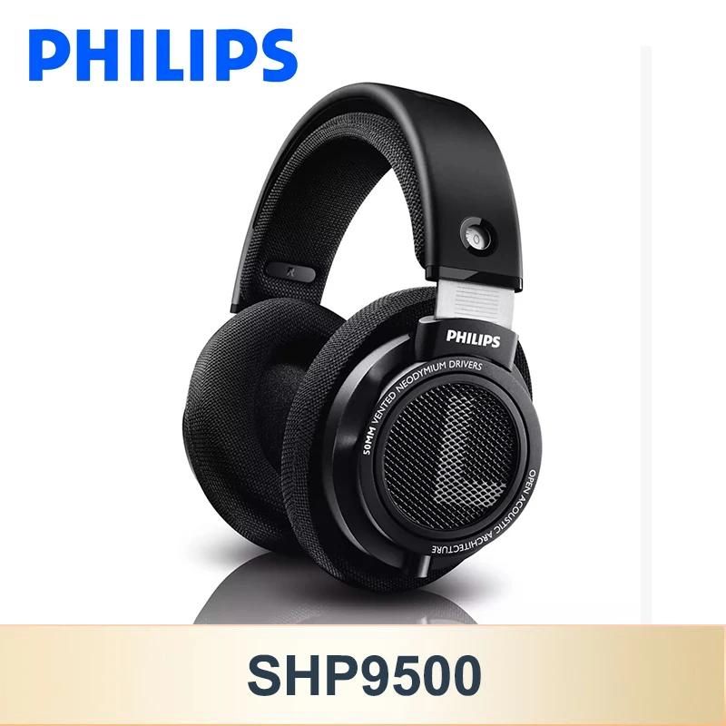 Philips-Écouteurs filaires stéréo HiFi, écouteurs d'apprentissage en ligne, casque universel, ordinateur, jeu Esports, SHP9500, 3.5mm, 6.3mm-SHP9500 Black