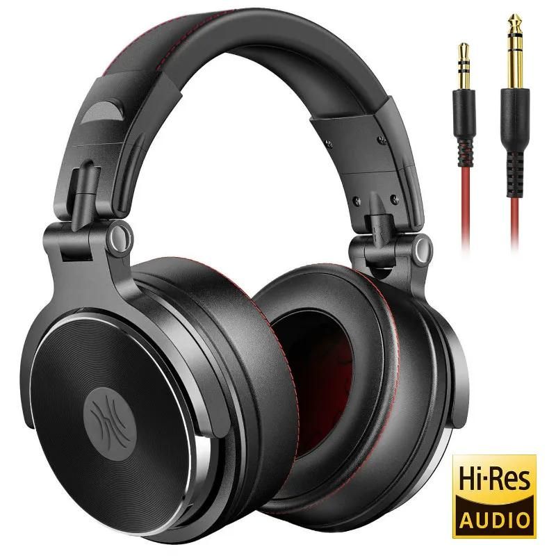 Oneodio ecouteurs avec fil Casque de studio hi-fi professionnel pour DJ avec micro, pour téléphone et PC-Pro-50-Black