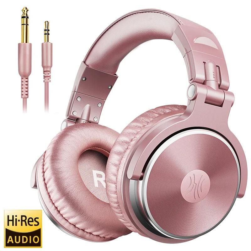 Oneodio ecouteurs avec fil Casque de studio hi-fi professionnel pour DJ avec micro, pour téléphone et PC-Pro-10-Rose-Gold