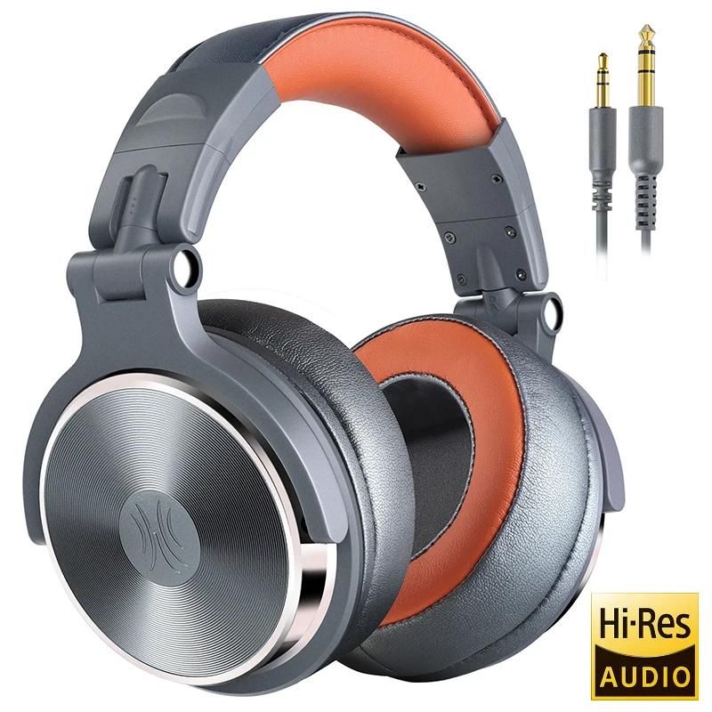 Oneodio ecouteurs avec fil Casque de studio hi-fi professionnel pour DJ avec micro, pour téléphone et PC-Pro-50-Orange