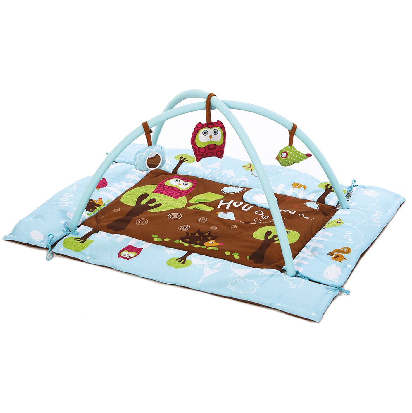 Jbm - Ludi Tapis D'eveil Chouette Bleu