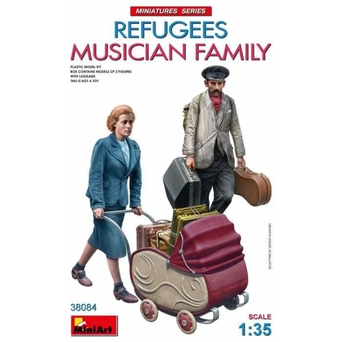 Miniart - Refugees. Musician Familymaquette Figurine Refugees. Musician Family |Miniart|38084| 1:35 Figurine Miniature