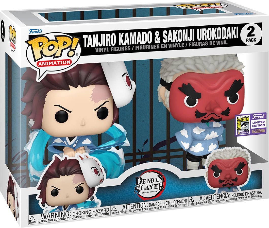 Figurine Funko Pop - Demon Slayer - Tanjiro Kamado & Sakonji Urokodaki - Pack (70861)