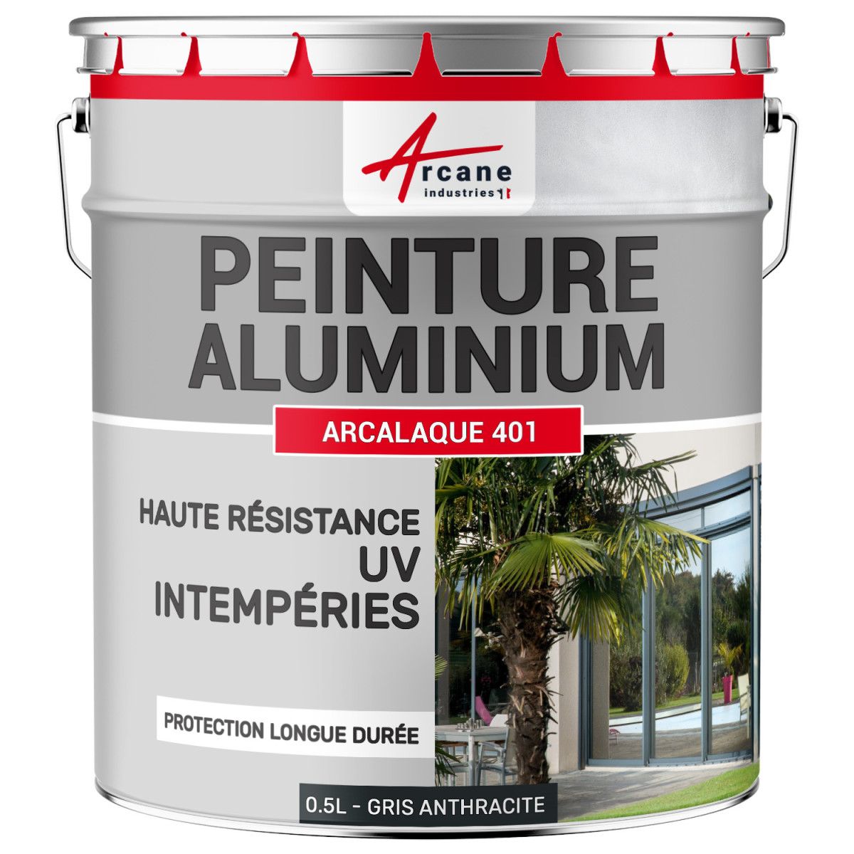 Peinture aluminium fenêtre veranda portail Gris Anthracite - RAL 7016 0.5 L