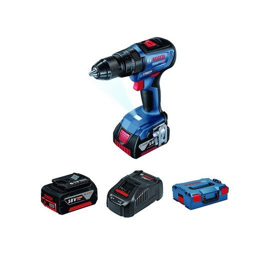 Perceuse visseuse à percussion Bosch GSB 18V 50 06019H5101 18V 2x5 0 Ah Li Ion - vue 2