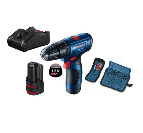 Perceuse visseuse Bosch GSB120 LI 2x2 0 Ah Li Ion Mandrin 1 5 10mm 2 vitesses - vue 7