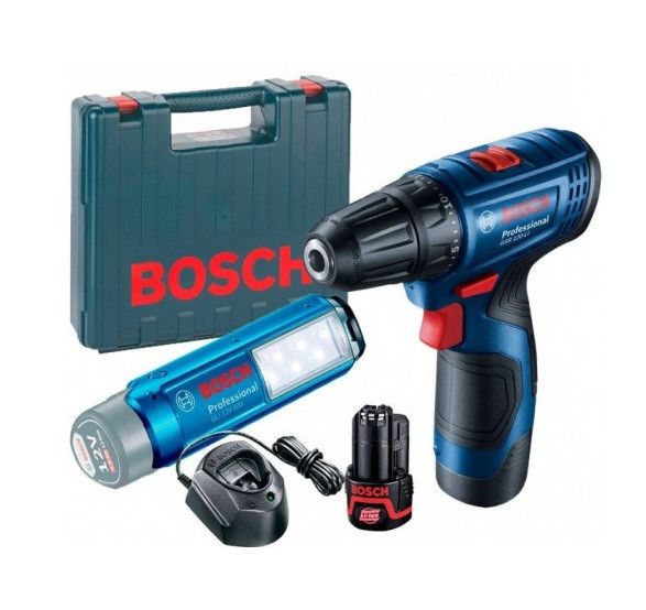 Bosch Perceuse visseuse ? batterie 12V 2 0Ah Li Ion GSR120 LI avec lampe ? batterie GLI 12V 300 06019G8004 Bosch Professional