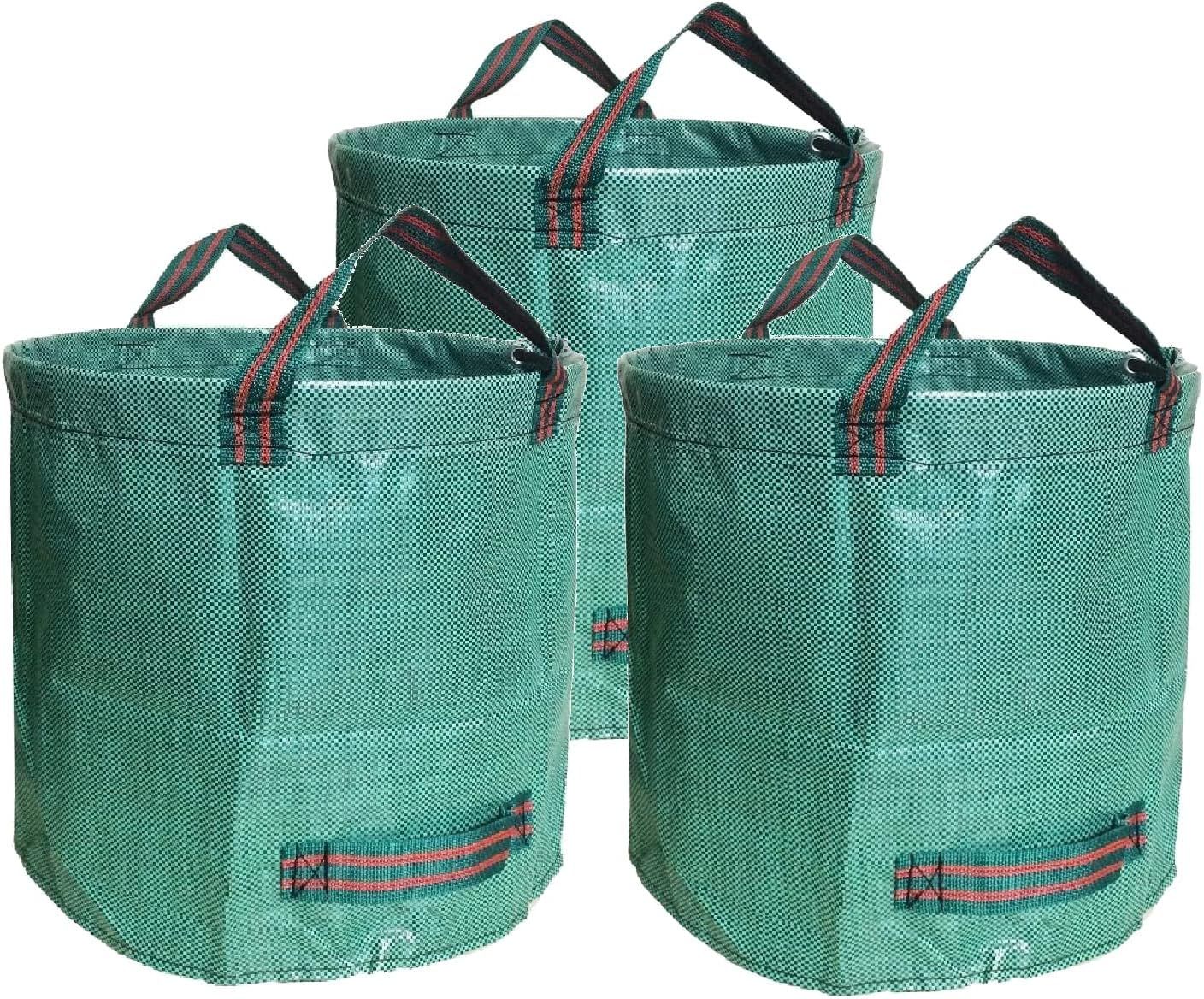 Lot de 3 x 500L Sacs de Jardin Sacs de déchets Jardin résistants Sac à déchets de Jardin Sac déchet en PP Robuste Lot de 3 Sacs à déchets de Jardin Sacs Poubelle de Jardin