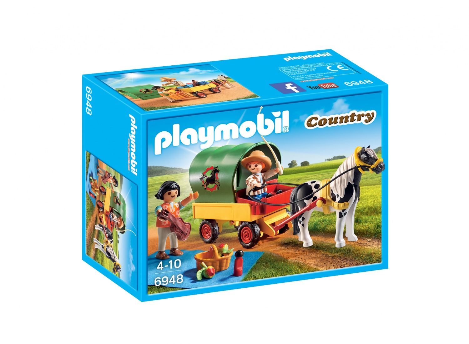 Playmobil 6948 Enfants Avec Chariot Et Poney