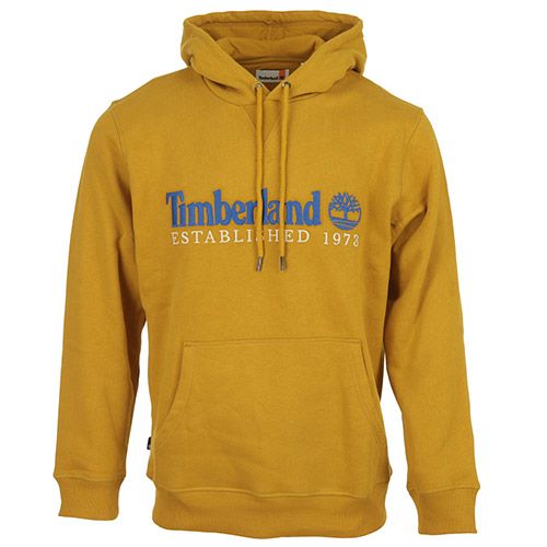 timberland logo brush back hoodie - L